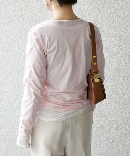 SHIPS / シップス カットソー(半袖以外) | 《予約》SHIPS any:〈手洗い可能〉シアー コットン ヘンリーネック ロングスリーブ TEE | 詳細30