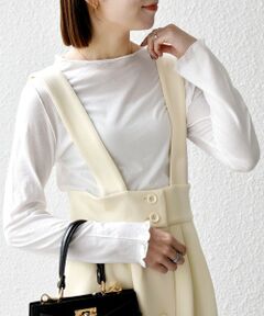 SHIPS / シップス カットソー（半袖以外） | 《予約》SHIPS any:〈手洗い可能〉シアー コットン ボトルネック ロングスリーブ TEE