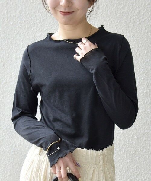 SHIPS / シップス カットソー（半袖以外） | 《予約》SHIPS any:〈手洗い可能〉シアー コットン ボトルネック ロングスリーブ TEE | 詳細16