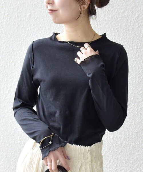 SHIPS / シップス カットソー（半袖以外） | 《予約》SHIPS any:〈手洗い可能〉シアー コットン ボトルネック ロングスリーブ TEE | 詳細17