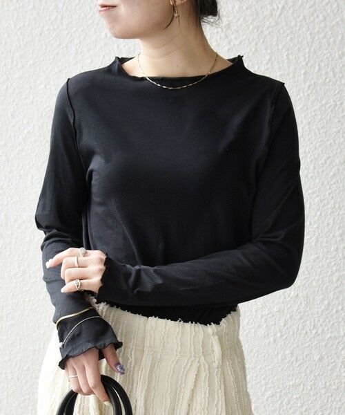 SHIPS / シップス カットソー（半袖以外） | 《予約》SHIPS any:〈手洗い可能〉シアー コットン ボトルネック ロングスリーブ TEE | 詳細21