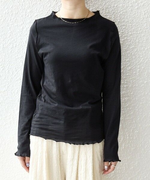 SHIPS / シップス カットソー（半袖以外） | 《予約》SHIPS any:〈手洗い可能〉シアー コットン ボトルネック ロングスリーブ TEE | 詳細24