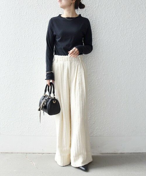 SHIPS / シップス カットソー（半袖以外） | 《予約》SHIPS any:〈手洗い可能〉シアー コットン ボトルネック ロングスリーブ TEE | 詳細14