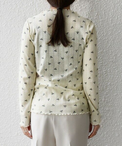 SHIPS / シップス カットソー | 《予約》SHIPS any:〈洗濯機可能〉フラワー プリント ボトルネック ロングスリーブ TEE | 詳細16