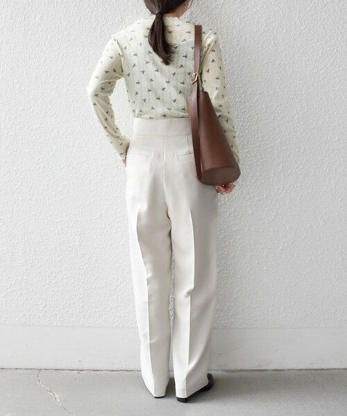 SHIPS / シップス カットソー | 《予約》SHIPS any:〈洗濯機可能〉フラワー プリント ボトルネック ロングスリーブ TEE | 詳細2