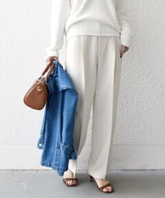 SHIPS / シップス その他パンツ | 《予約》SHIPS any:〈洗濯機可能〉ダブルクロス タック ストレート パンツ［NAVY BLUE］