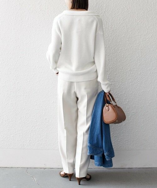 SHIPS / シップス その他パンツ | 《予約》SHIPS any:〈洗濯機可能〉ダブルクロス タック ストレート パンツ［NAVY BLUE］ | 詳細2