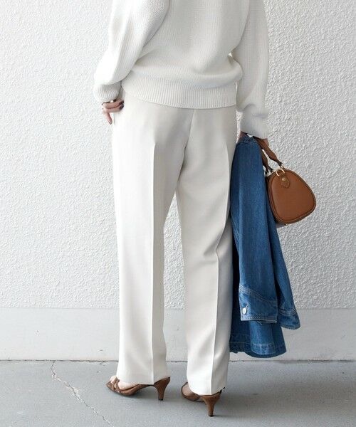 SHIPS / シップス その他パンツ | 《予約》SHIPS any:〈洗濯機可能〉ダブルクロス タック ストレート パンツ［NAVY BLUE］ | 詳細5