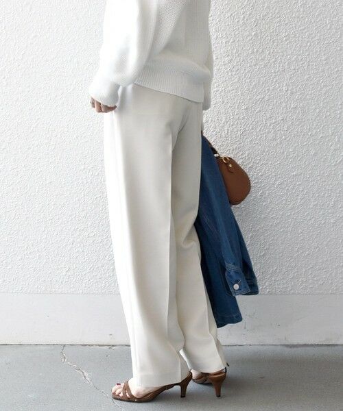 SHIPS / シップス その他パンツ | 《予約》SHIPS any:〈洗濯機可能〉ダブルクロス タック ストレート パンツ［NAVY BLUE］ | 詳細6