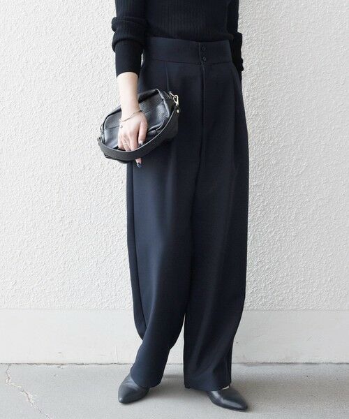 SHIPS / シップス その他パンツ | 《予約》SHIPS any:〈洗濯機可能〉ダブルクロス タック ストレート パンツ［NAVY BLUE］ | 詳細13