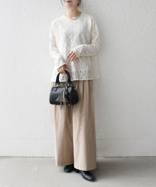 SHIPS / シップス その他パンツ | 《予約》SHIPS any:〈洗濯機可能〉タイプライター タック ワイド イージー パンツ | 詳細1