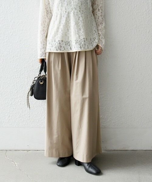 SHIPS / シップス その他パンツ | 《予約》SHIPS any:〈洗濯機可能〉タイプライター タック ワイド イージー パンツ | 詳細3