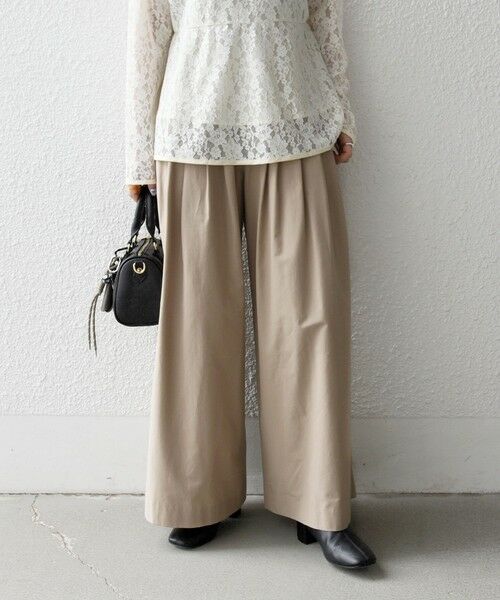 SHIPS / シップス その他パンツ | 《予約》SHIPS any:〈洗濯機可能〉タイプライター タック ワイド イージー パンツ | 詳細4