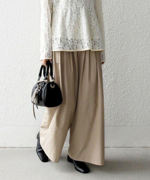 SHIPS / シップス その他パンツ | 《予約》SHIPS any:〈洗濯機可能〉タイプライター タック ワイド イージー パンツ | 詳細5