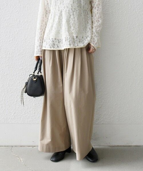 SHIPS / シップス その他パンツ | 《予約》SHIPS any:〈洗濯機可能〉タイプライター タック ワイド イージー パンツ | 詳細7