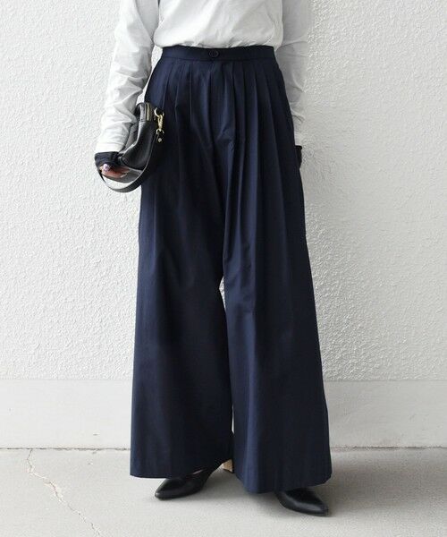 SHIPS / シップス その他パンツ | 《予約》SHIPS any:〈洗濯機可能〉タイプライター タック ワイド イージー パンツ | 詳細10