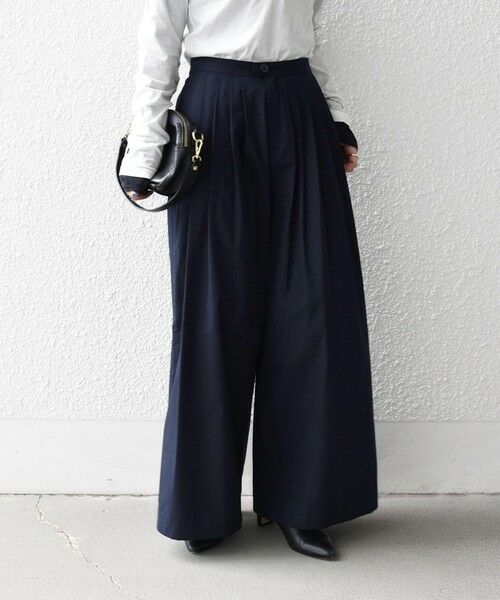 SHIPS / シップス その他パンツ | 《予約》SHIPS any:〈洗濯機可能〉タイプライター タック ワイド イージー パンツ | 詳細11