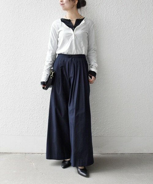 SHIPS / シップス その他パンツ | 《予約》SHIPS any:〈洗濯機可能〉タイプライター タック ワイド イージー パンツ | 詳細8