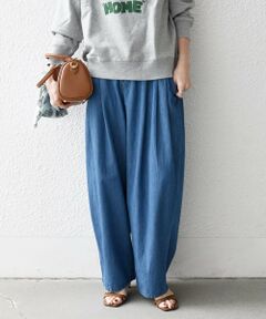 SHIPS / シップス デニムパンツ | 《予約》SHIPS any:〈洗濯機可能〉ライト デニム バレル タック パンツ