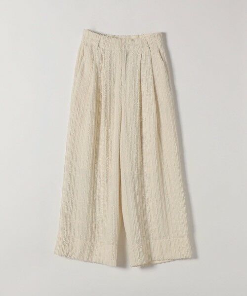 SHIPS / シップス その他パンツ | 《予約》SHIPS any:〈洗濯機可能〉ウェーブ ジャカード タック ワイド パンツ | 詳細8