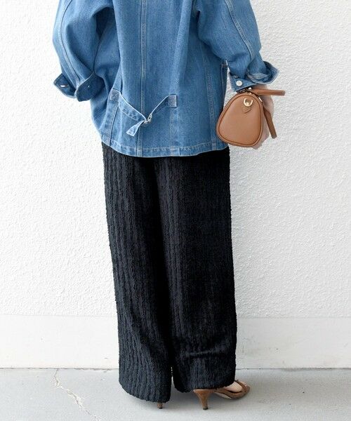 SHIPS / シップス その他パンツ | 《予約》SHIPS any:〈洗濯機可能〉ウェーブ ジャカード タック ワイド パンツ | 詳細22