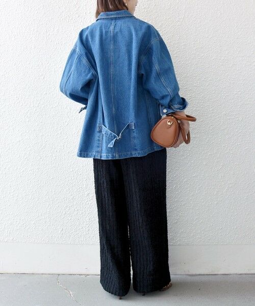 SHIPS / シップス その他パンツ | 《予約》SHIPS any:〈洗濯機可能〉ウェーブ ジャカード タック ワイド パンツ | 詳細19