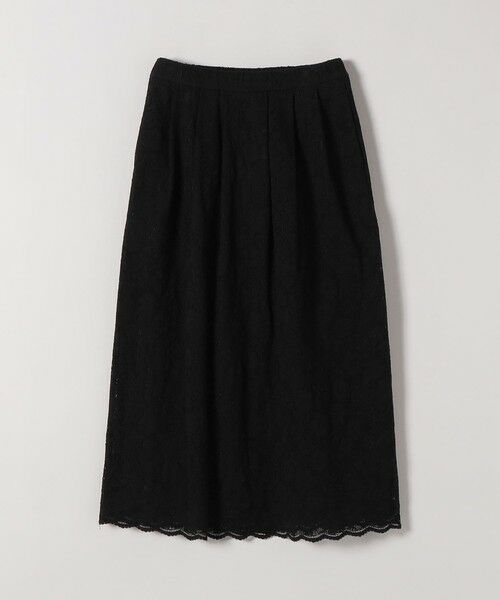 SHIPS / シップス ロング・マキシ丈スカート | 《予約》SHIPS any:〈手洗い可能〉フラワー メッシュ レース タック セミフレア スカート | 詳細18