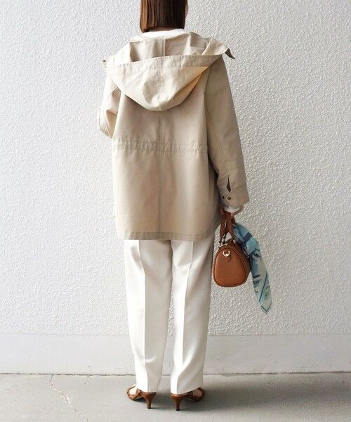 SHIPS / シップス その他アウター | 《予約》SHIPS any:〈手洗い可能〉シャンブレー オーバー フーディー コート | 詳細2