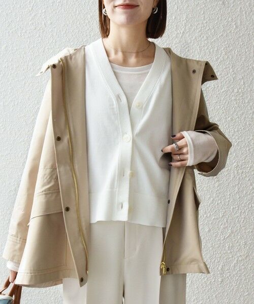 SHIPS / シップス その他アウター | 《予約》SHIPS any:〈手洗い可能〉シャンブレー オーバー フーディー コート | 詳細3