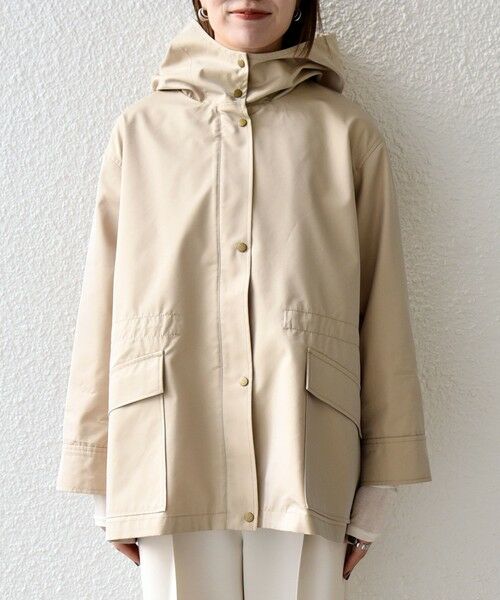 SHIPS / シップス その他アウター | 《予約》SHIPS any:〈手洗い可能〉シャンブレー オーバー フーディー コート | 詳細20