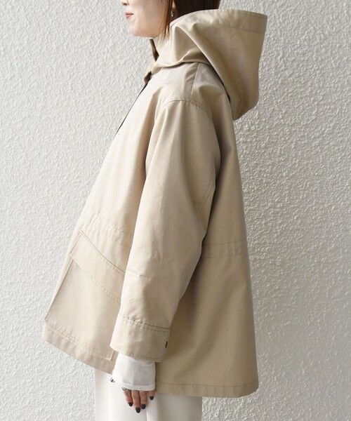 SHIPS / シップス その他アウター | 《予約》SHIPS any:〈手洗い可能〉シャンブレー オーバー フーディー コート | 詳細21