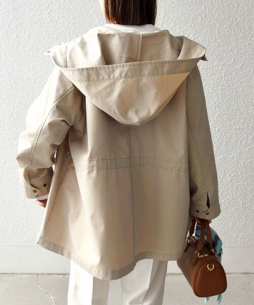 SHIPS / シップス その他アウター | 《予約》SHIPS any:〈手洗い可能〉シャンブレー オーバー フーディー コート | 詳細7