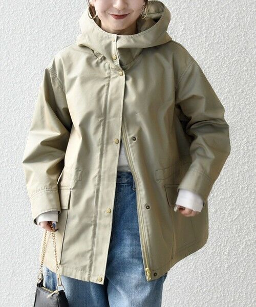 SHIPS / シップス その他アウター | 《予約》SHIPS any:〈手洗い可能〉シャンブレー オーバー フーディー コート | 詳細26