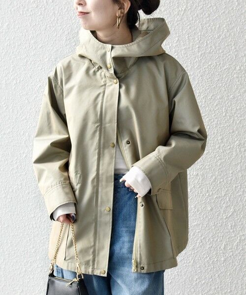 SHIPS / シップス その他アウター | 《予約》SHIPS any:〈手洗い可能〉シャンブレー オーバー フーディー コート | 詳細27