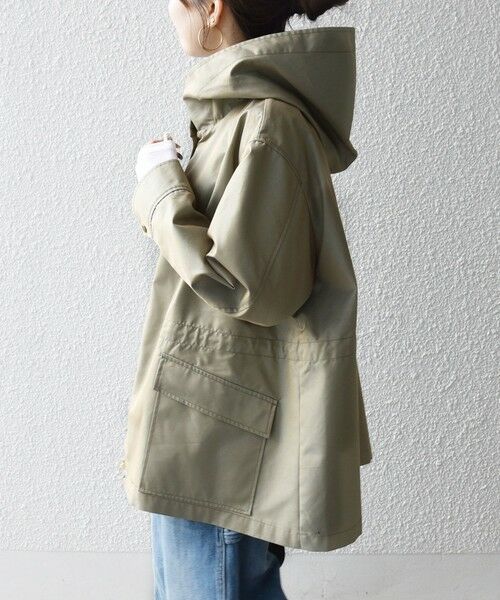 SHIPS / シップス その他アウター | 《予約》SHIPS any:〈手洗い可能〉シャンブレー オーバー フーディー コート | 詳細28