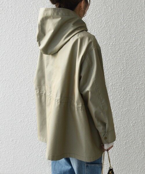 SHIPS / シップス その他アウター | 《予約》SHIPS any:〈手洗い可能〉シャンブレー オーバー フーディー コート | 詳細30