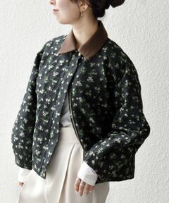 SHIPS / シップス ブルゾン | 《予約》SHIPS any:〈手洗い可能〉フラワー ジャカード ジップ ブルゾン