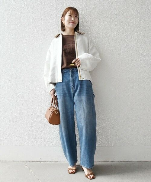 SHIPS / シップス ブルゾン | 《予約》SHIPS any:〈手洗い可能〉フラワー ジャカード ジップ ブルゾン | 詳細1