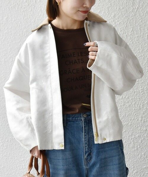 SHIPS / シップス ブルゾン | 《予約》SHIPS any:〈手洗い可能〉フラワー ジャカード ジップ ブルゾン | 詳細3