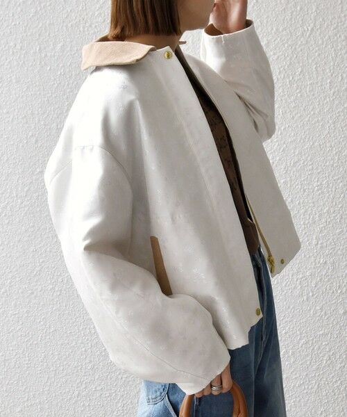 SHIPS / シップス ブルゾン | 《予約》SHIPS any:〈手洗い可能〉フラワー ジャカード ジップ ブルゾン | 詳細4