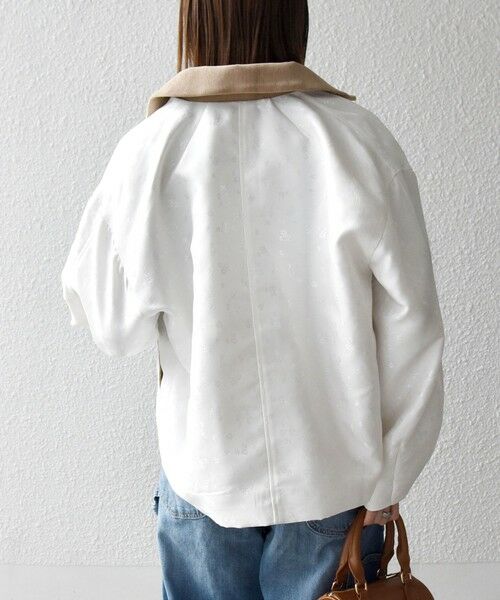 SHIPS / シップス ブルゾン | 《予約》SHIPS any:〈手洗い可能〉フラワー ジャカード ジップ ブルゾン | 詳細6