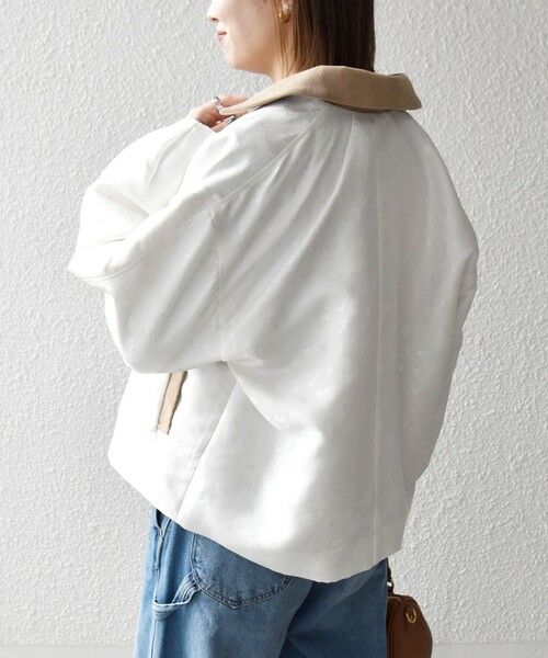 SHIPS / シップス ブルゾン | 《予約》SHIPS any:〈手洗い可能〉フラワー ジャカード ジップ ブルゾン | 詳細7