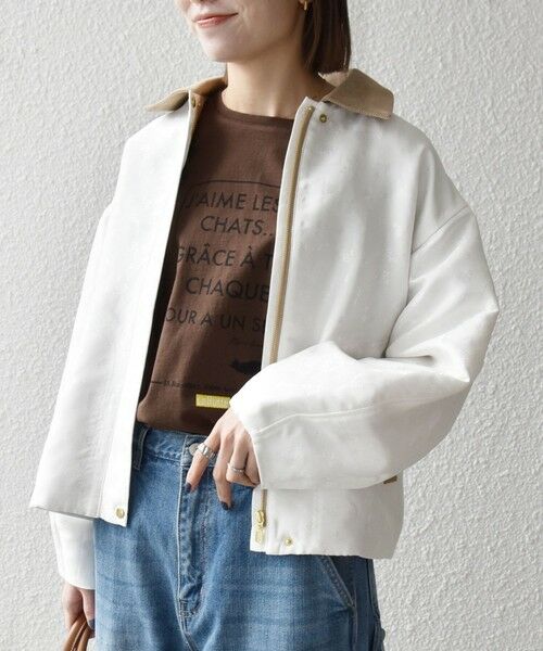 SHIPS / シップス ブルゾン | 《予約》SHIPS any:〈手洗い可能〉フラワー ジャカード ジップ ブルゾン | 詳細8