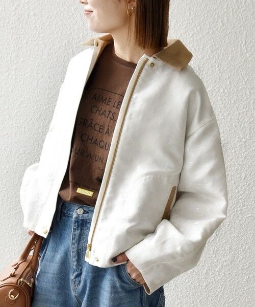 SHIPS / シップス ブルゾン | 《予約》SHIPS any:〈手洗い可能〉フラワー ジャカード ジップ ブルゾン | 詳細9