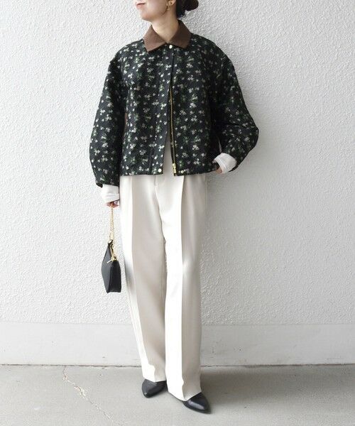 SHIPS / シップス ブルゾン | 《予約》SHIPS any:〈手洗い可能〉フラワー ジャカード ジップ ブルゾン | 詳細10