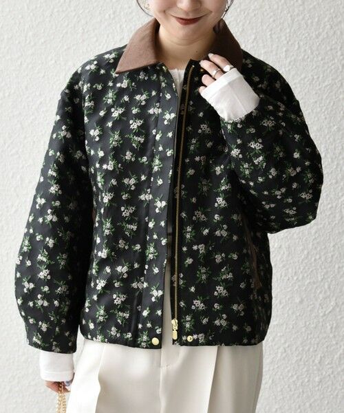 SHIPS / シップス ブルゾン | 《予約》SHIPS any:〈手洗い可能〉フラワー ジャカード ジップ ブルゾン | 詳細12