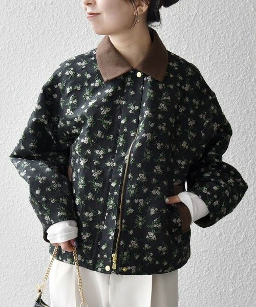 SHIPS / シップス ブルゾン | 《予約》SHIPS any:〈手洗い可能〉フラワー ジャカード ジップ ブルゾン | 詳細13