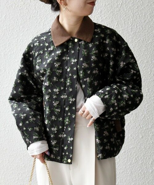 SHIPS / シップス ブルゾン | 《予約》SHIPS any:〈手洗い可能〉フラワー ジャカード ジップ ブルゾン | 詳細17