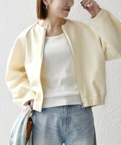 SHIPS / シップス ブルゾン | 《予約》SHIPS any:〈洗濯機可能〉ジャージー クルーネック パフ コクーン ブルゾン