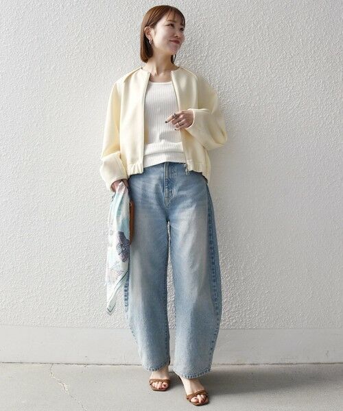 SHIPS / シップス ブルゾン | 《予約》SHIPS any:〈洗濯機可能〉ジャージー クルーネック パフ コクーン ブルゾン | 詳細1